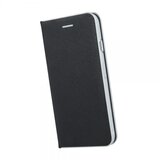  Premium preklopna torbica Samsung Galaxy J4 Plus 2018 J415 - črna s srebrnim robom Cene