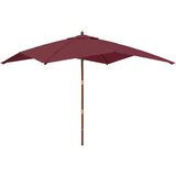 vidaXL Vrtni senčnik z lesenim drogom bordo rdeča 300x300x273 cm | Shoptok.si