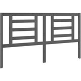 Maison Chic posteljno vzglavje - vzglavna omarica - nočna omarica sivo 166x4x100 cm trdna borovina, (21705476) | Shoptok.si