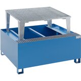 eurokraft basic Jeklena prestrezna kadica za cisterne IBC/KTC, za cisterno 1 x 1000 l, praškasto lakirana, modra RAL 5012 Cene
