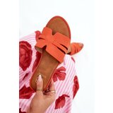 Boto Women's sandals on a flat heel with cutouts eco suede orange Teterre | shoptok.hr