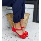 Gemre Red ballet flats with a flower Lucchese | shoptok.hr