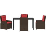  Vrtni blagovaonski set 5 komada smeđa poli ratan | shoptok.hr