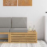  krajnji kauč Čvrsto drvo akacije Bijela - Bijela i svijetlosiva Krajnji kauč | shoptok.hr