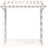  Stalak za drva za ogrjev bijeli 108x64,5x110 masivna borovina | shoptok.hr