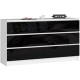 AKORD KOMODA K140 6SZ CLP ČRNA SJAJ, (21702905) Cene