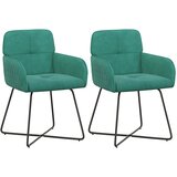  Trpezarijske stolice 2 pcs Baršun Tirkizna 59 x 56,5 x 86 cm | shoptok.hr