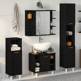  Set namještaja za kupaonicu Zidne 4 pcs Crna 30 x 30 x 179,5 cm | shoptok.hr
