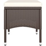 vidaXL 5-dijelni vrtni bistro set poliratan i kaljeno staklo smeđi | shoptok.hr