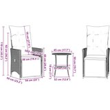  3-dijelni bistro set od poliratana s jastucima sivi | shoptok.hr