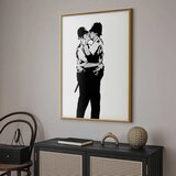 Plakat - Kissing Coppers 60x90 Zlatni okvir | shoptok.hr