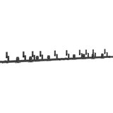 Pribor za klizna vrata 305 cm čelični crni | shoptok.hr