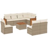 Maison Chic Seti vrtnega pohištva - Vrtna garnitura 9-delna z blazinami bež poli ratan, (21797540) | Shoptok.si
