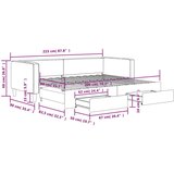  Izvlečna dnevna postelja s predali krem 80x200 cm bla | Shoptok.si