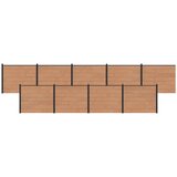 PANEL ograde 9 pcs WPC i aluminij Smeđa Cene