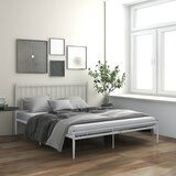 Maison Chic Posteljni okvir - Dvoposteljna postelja - Zakonska postelja bel kovinski 180x200 cm-J3148, (21770620) | Shoptok.si