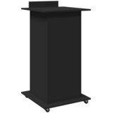  Govornica s kotačima i ladicom crna 55 x 55 x 107 cm drvena | shoptok.hr