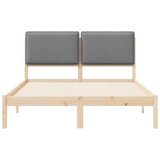  Posteljni okvir z oblazinjenim vzglavjem Svetlo siva, (5000101802) | Shoptok.si
