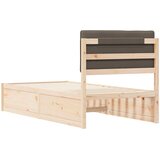  Krevetni okvir s tapiciranim uzglavljem Sivo-smeđa 90 x 190 cm | shoptok.hr