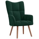  Stolica za opuštanje tamnozelena baršunasta | shoptok.hr