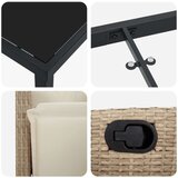 vidaXL Set vanjskog namještaja od 5 dijelova Bež Poly Rattan | shoptok.hr