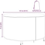 vidaXL Prevleka za zunanje pohištvo 157 x 157 x 71 cm 210D tkanina | Shoptok.si