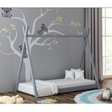  Drveni dječji krevet Tipi - sivi - 200x90 cm | shoptok.hr