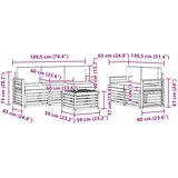  Set vanjskih sofa 6 kom. Prirodna i krem Čvrsto drvo akacije | shoptok.hr