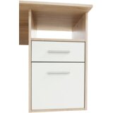 Kondela Kotna računalniška miza, hrast sonoma/bela, MAURUS NEW MA11 | Shoptok.si