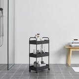 Bessagi Home Kopalniški Regal Sandro, S Kolesci, Črna | Shoptok.si