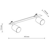  Ugradna reflektorska svetiljka NEX 2xGU10/10W/230V bela | Eponuda.com