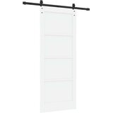  Klizna vrata 83 x 202 cm Masivna borovina Bijela i crna | Shoptok.si