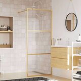  Stijenka za walk-in tuš s prozirnim staklom ESG zlatna 80x195cm | shoptok.hr