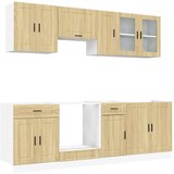  8-dijelni set kuhinjskih ormarića Kalmar konstruiranog drva | shoptok.hr