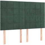  Za krevet s uzglavljem tamnozeleni 140x190 cm baršunasti | shoptok.hr