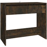 Maison Chic Konzolna mizica - miza ob steni dimljeni hrast 89x41x76,5 cm iverna plošča, (21786230) Cene