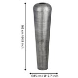Eglo 421333 - Metalna vaza MIYAZAKI 165x45 cm siva | Eponuda.com