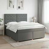  Boxspring krevet s madracem Tamnosiva 160 x 200 cm Tkanina | shoptok.hr