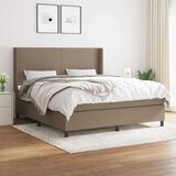  Krevet s oprugama i madracem smeđesivi 180x200 cm tkanina | shoptok.hr