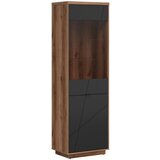 XXXL VITRINA, črna, barve hrasta | Shoptok.si