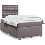 Maison Chic Box spring postelja - Vzmetna postelja z vzmetnico siva 120x200 cm umetno usnje SL4815, (21901874) | Shoptok.si