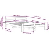vidaXL okvir kreveta bez madraca bijeli 140 x 190 cm masivna borovina | shoptok.hr