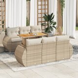 vidaXL 7-dijelni set vrtnih sofa od poliratana s jastucima bež | shoptok.hr