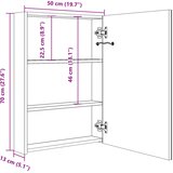  LED kupaonski ormarić s ogledalom 50 x 13 x 70 cm | shoptok.hr
