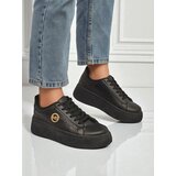 Resti Women's Perseida platform sneakers black eco-leather | shoptok.hr