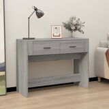 The Living Store Klubska mizica siva sonoma 100x39x75 cm inženirski les - Konzolna Mizica, (21574219) Cene