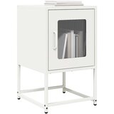 vidaXL Nočna omarica Bela 36x39x60,5 cm Hladno valjano jeklo | Shoptok.si