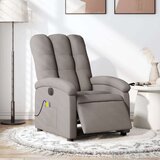 vidaXL Električni masažni naslanjač taupe blago | Shoptok.si