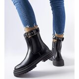 Gemre Black ankle boots with decorative fastening Jonesboro | Shoptok.si