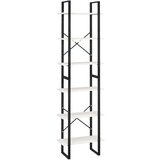 vidaXL Police za pohranu bijele 60 x 30 x 210 cm od masivne borovine | shoptok.hr